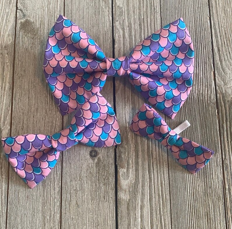 Cat Bow Tie Mermaid Scale Dog Neck Bow Tie Over The Collar