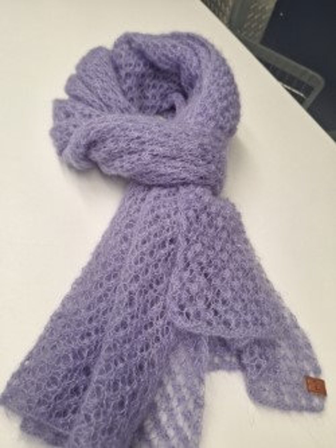 Knitted Mohair Scarf Long Mohair Scarf Soft Warm Mohair Etsy