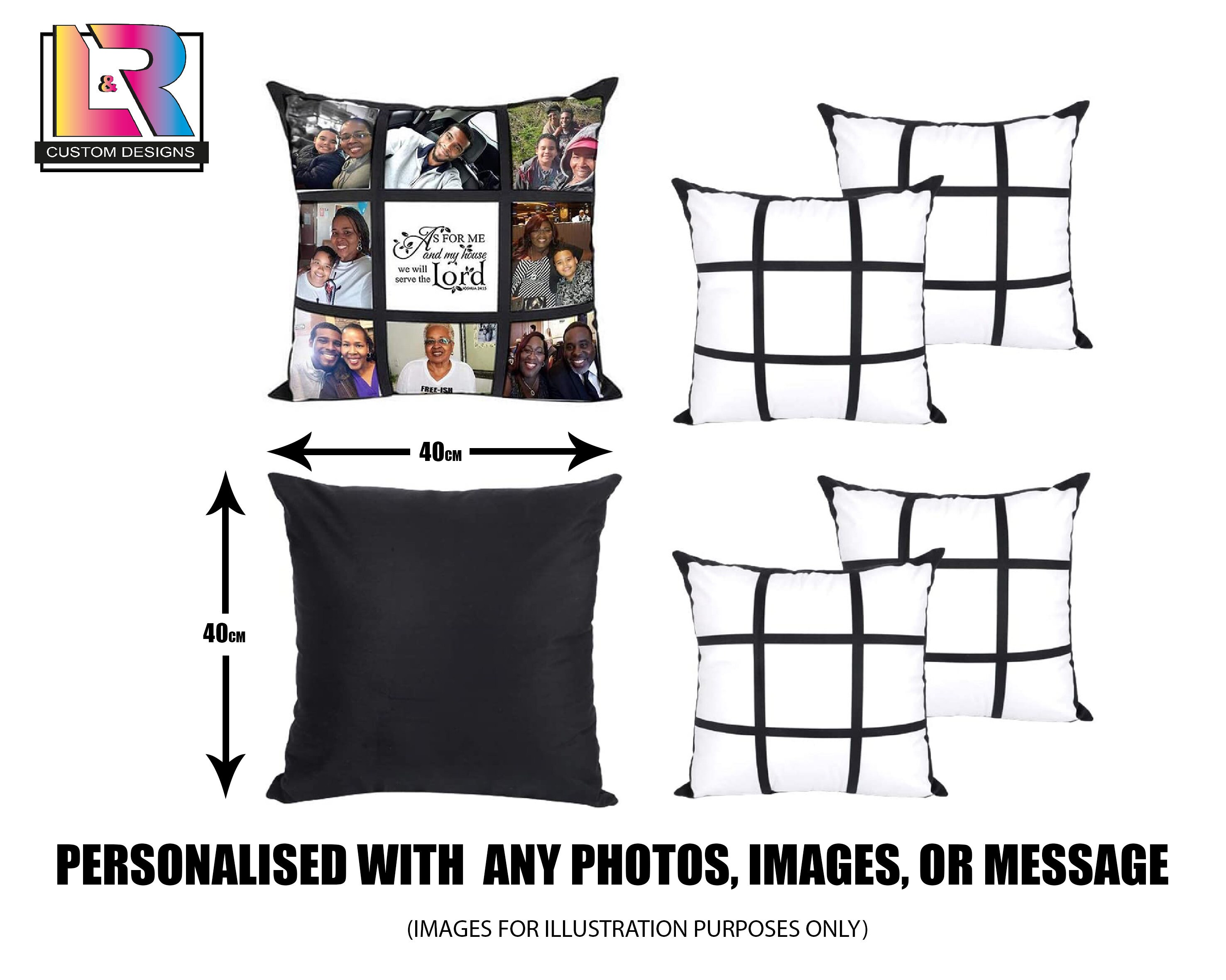 Personalised Multi Photo Cushion. Add up to 9 Photos Images or Messages. christmas Gifts Etsy