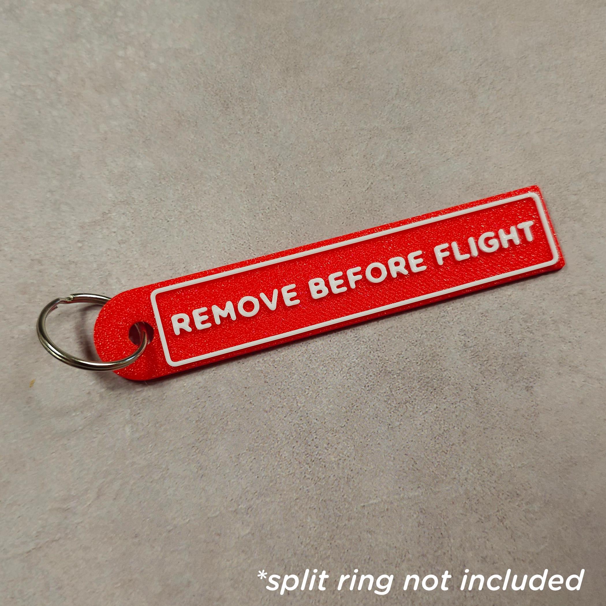Remove Before Flight Tag - Flexible Tag for Luggage, Backpack