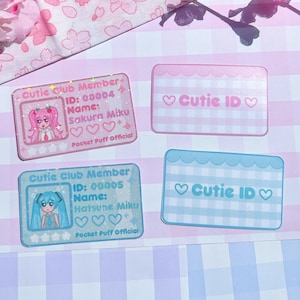 Cutie Club ID Cards Miku - tarjetas de intercambio tarjetas de colección tarjetas de fotos titular de la identificación foto kpop sakura hatsune miku tarjetas de arte tarjeta de colección