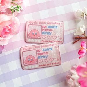 Cutie Club ID Karten Poyo - Sammelkarten Fotokarten id Kartenhalter Foto kpop kawaii rosa runde Poyo Kunst Sammelkartenspiel