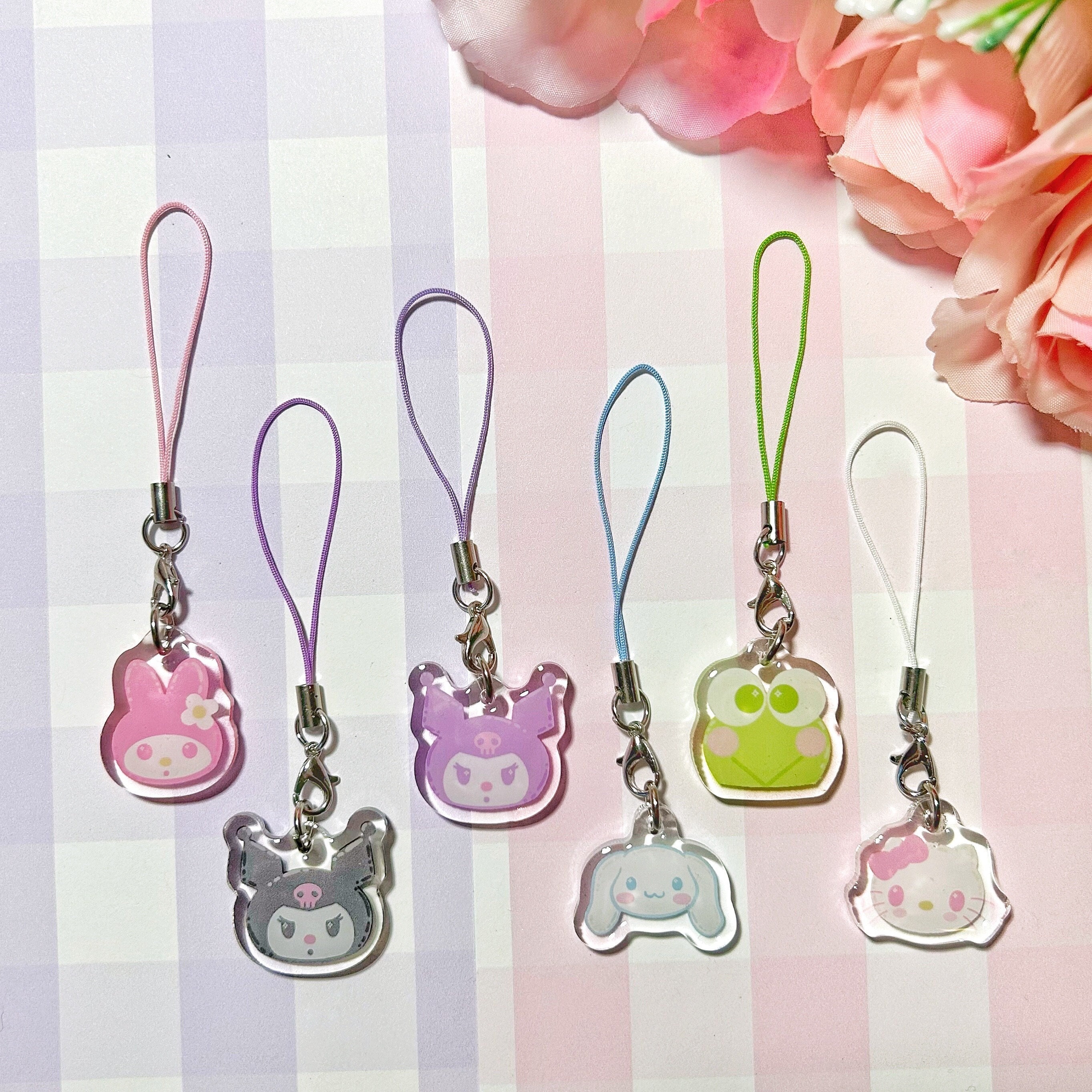 Kawaii Phone Charms Friends -cute Acrylic Epoxy Double Sided Anime