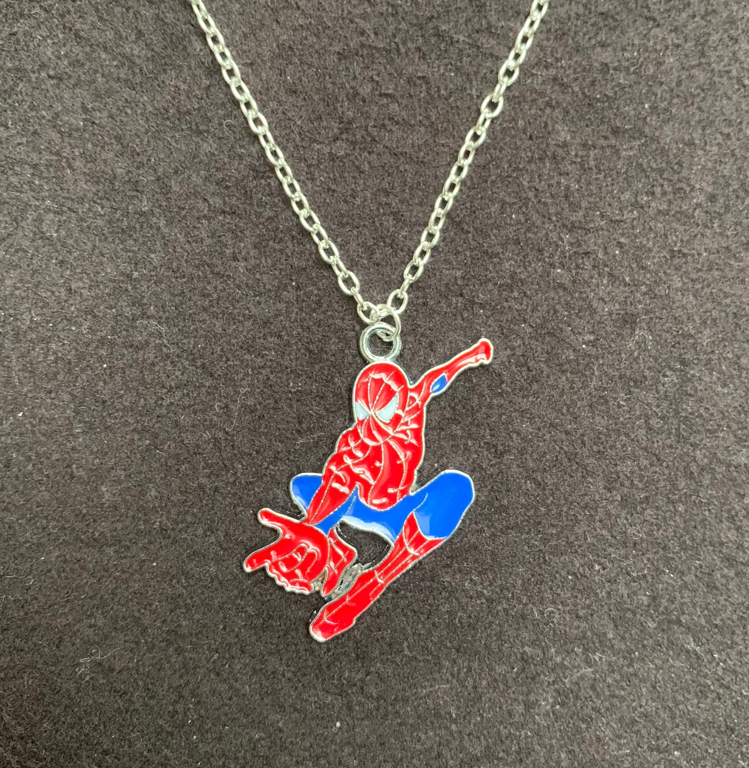 Spider Man Charm Necklace Etsy