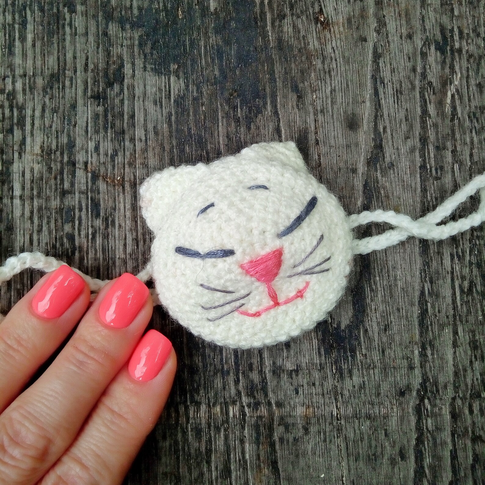 Warm white wool nose warmer cat nose warmer men or woman Etsy
