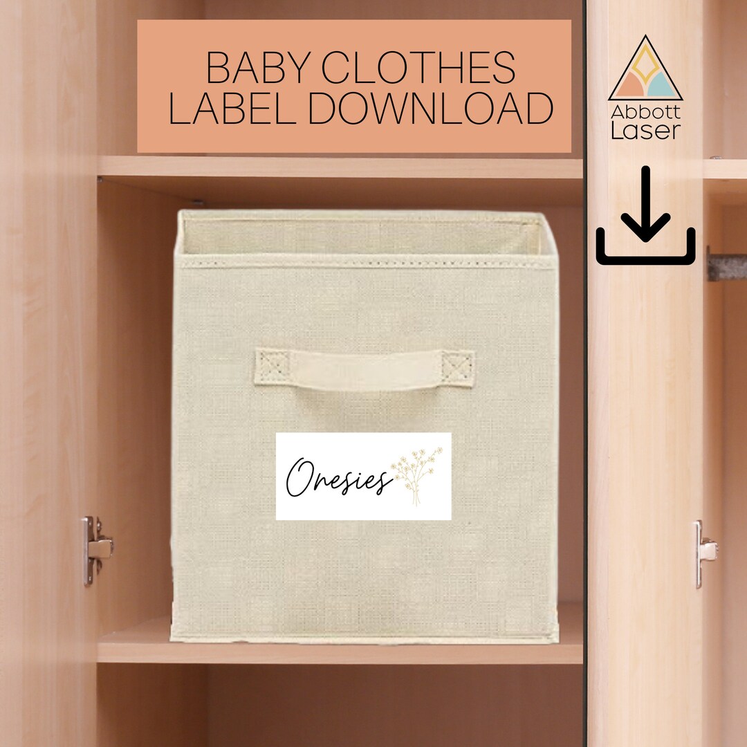 Printable Baby Clothes Labels for Organizing Set of 6 Etsy