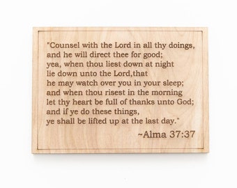 Engraved Scripture Plaque // Favorite scripture or quote gift decor