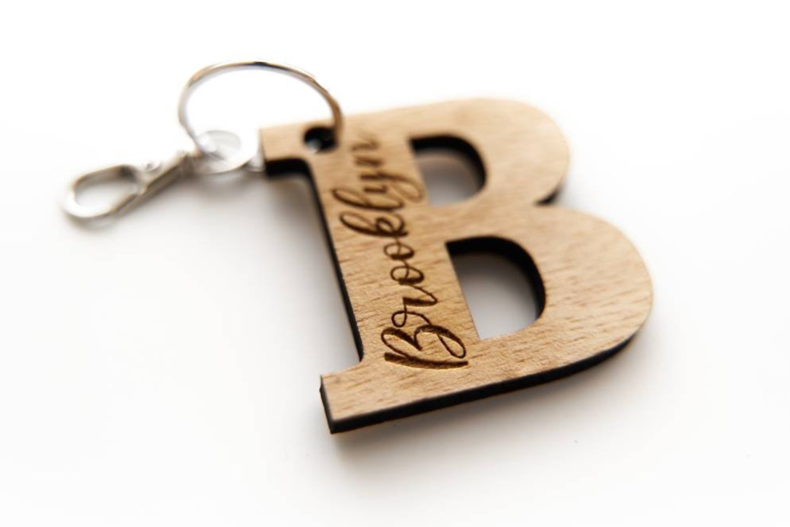 Personalized Name Keychain, Custom Name Keychain, Wood Keychain, Name in Letter Keychain
