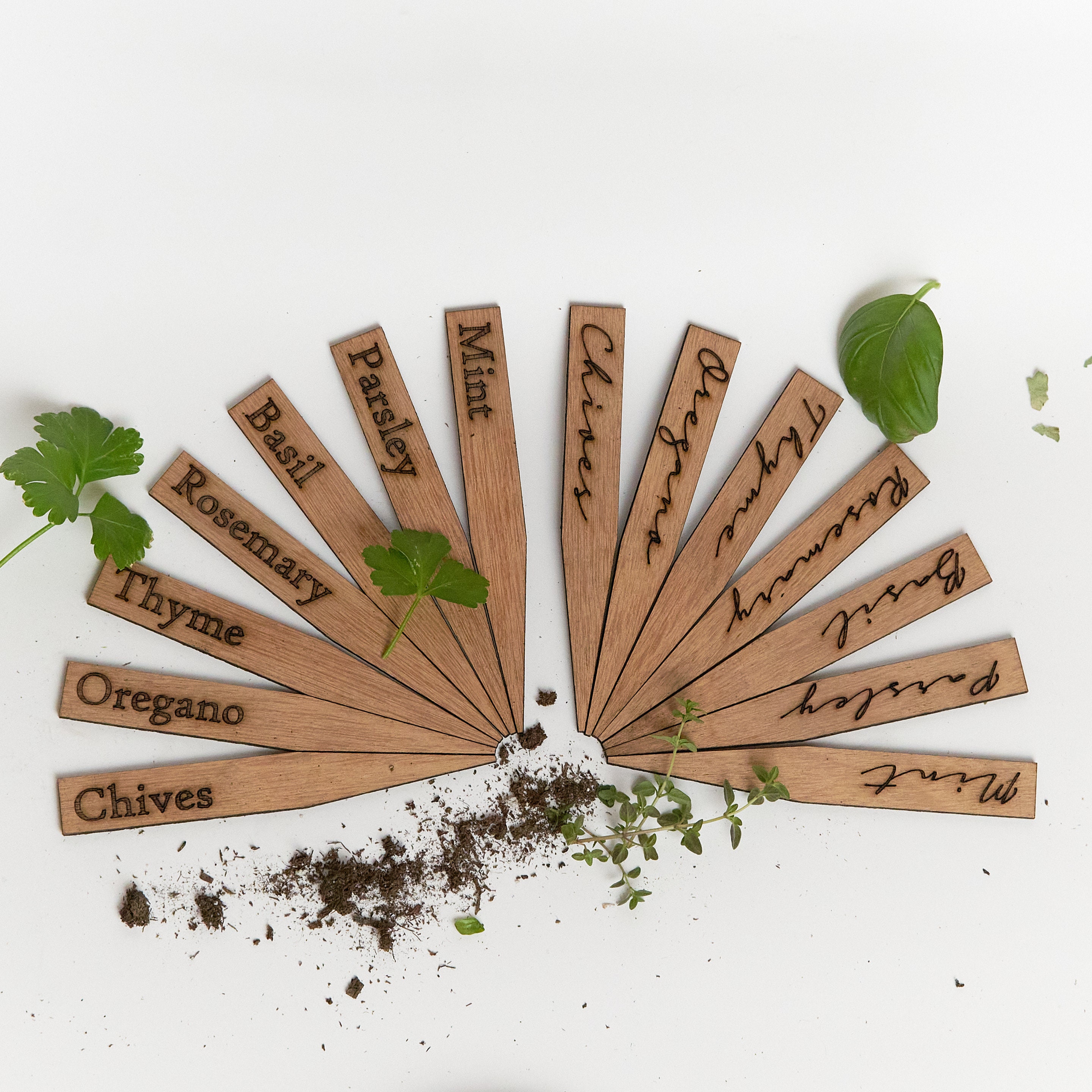 Wooden Plant Labels for Plant Babies Herb Gardens and Indoor Etsy UK