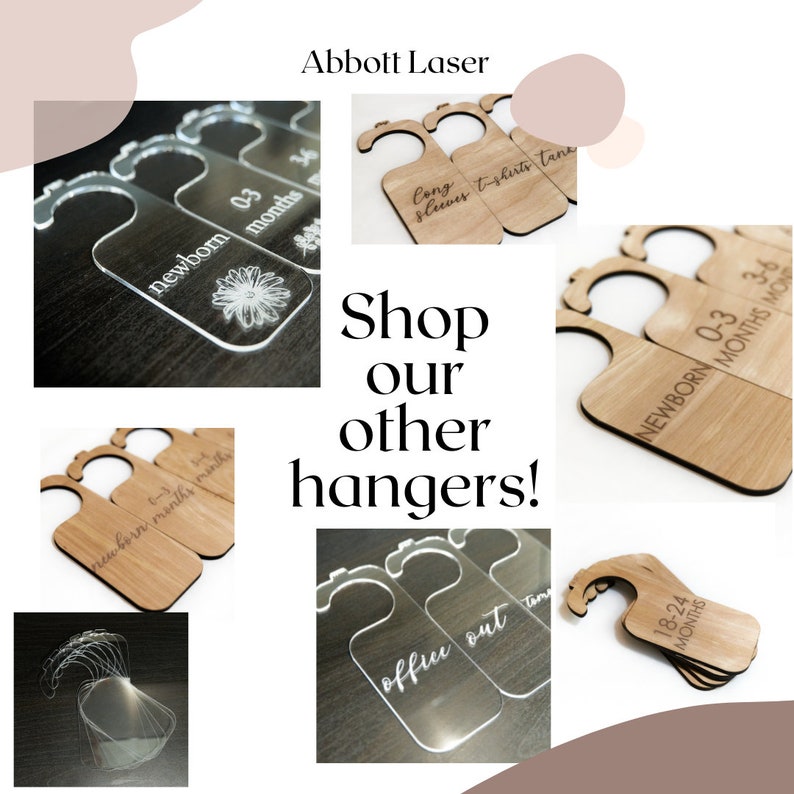 Custom Acrylic Name Hangers Personalized Clothes Dividers Etsy