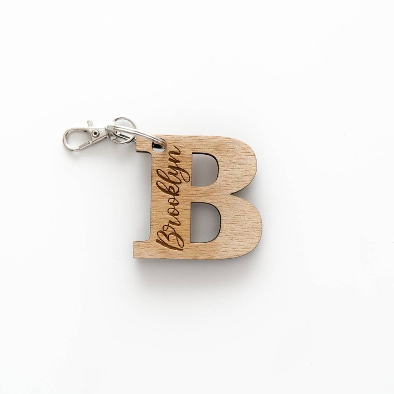 Personalized Name Keychain Custom Name Keychain Wood Etsy UK