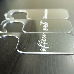 Custom Acrylic Name Hangers, personalized clothes dividers, closet hanging organizing