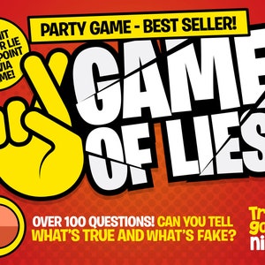 Game of Lies - Powerpoint Party Game with Scoring. Play over Zoom. Perfect for a Family Feud.