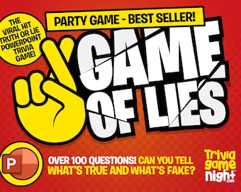 Game of Lies - Powerpoint Party Game with Scoring. Play over Zoom. Perfect for a Family Feud.