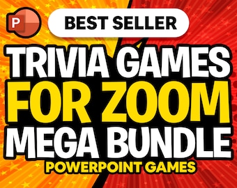 Trivia Games for Zoom Bundle • Screen Share Games Bundle • Mega PowerPoint Zoom Games Bundle • 5 Second Feud • Game of Lies • Trivia Games