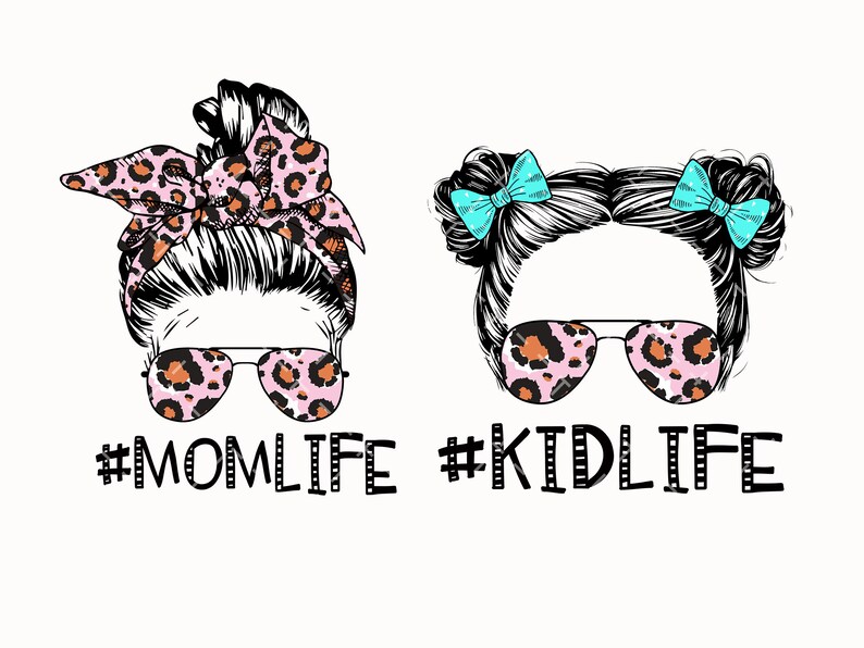 Download Pink Leopard Skull Mom Life Kid Life Momlife Kidlife PNG | Etsy