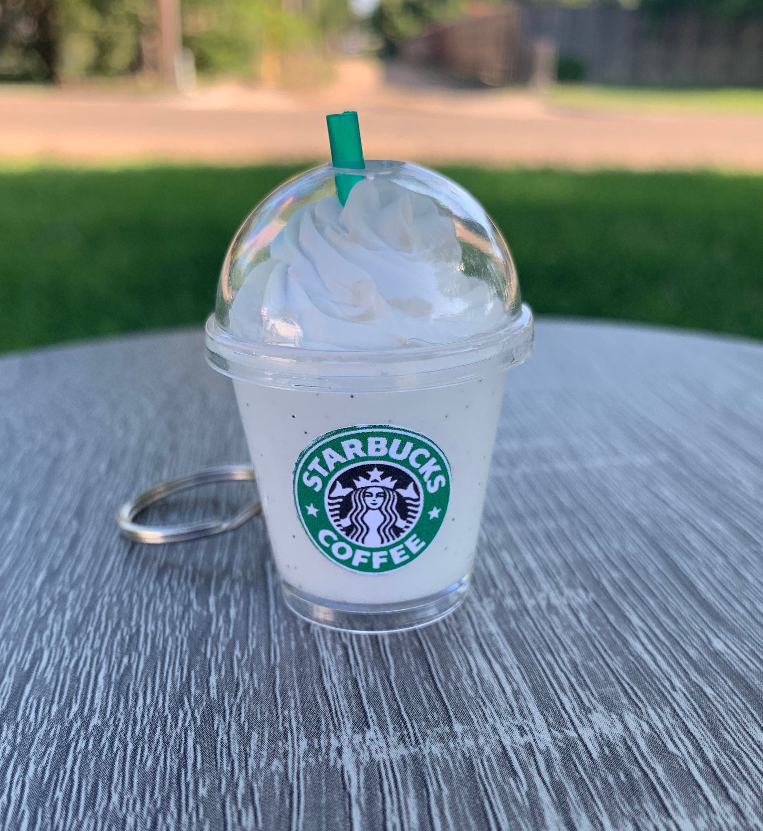 Vanilla Bean Frappuccino Keychain Etsy