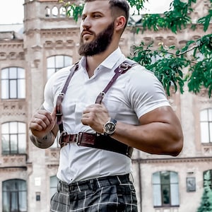 Human Made Bulldog Leather Belt Brown for Men