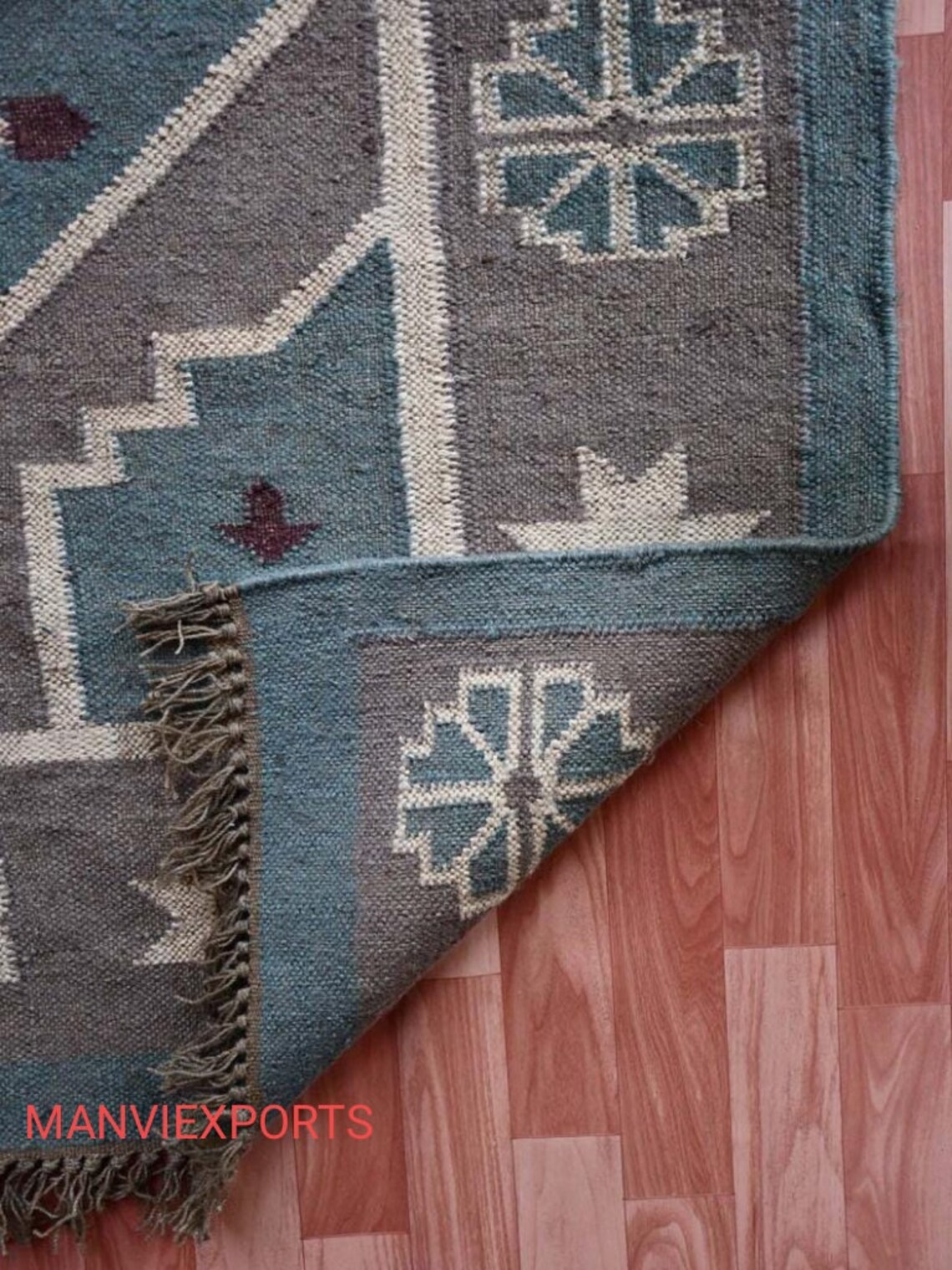 5x8 4 x 6 ft Handmade Wool and Jute Dhurrie Rug Kilim Rug Etsy