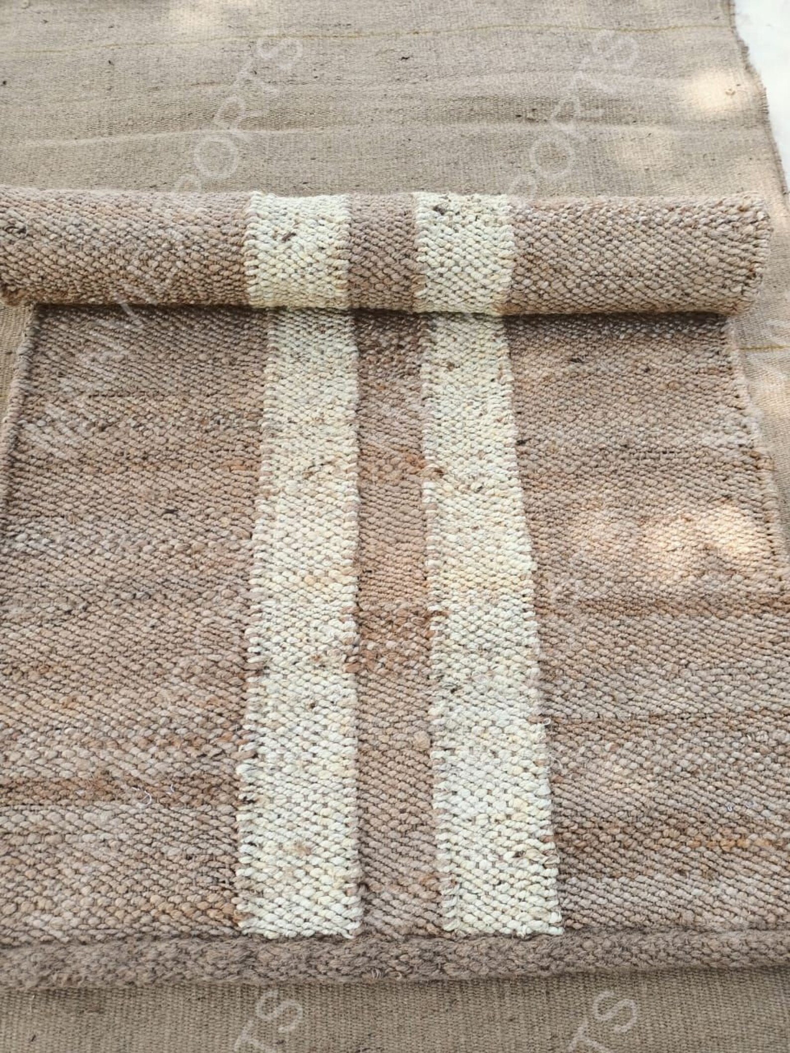 Black Line Jute Runnerjute Table Runnerhallways Etsy
