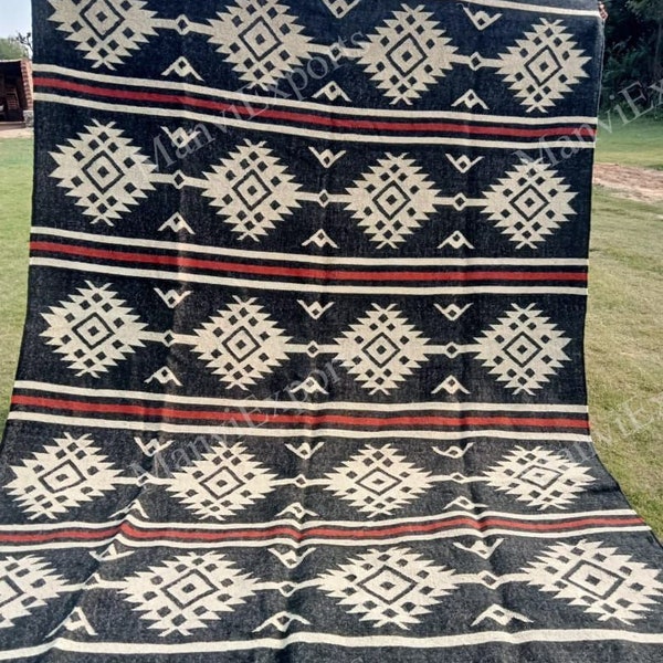 Black and White Kilim Rug Etsy