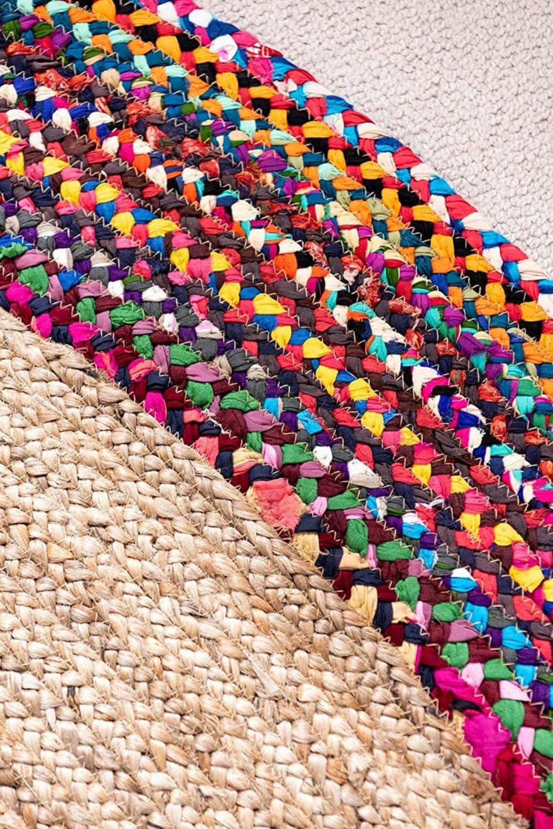 2x24x46x6Ft Area Rugs yoga MatArea Rug Rustic Round Eco Etsy