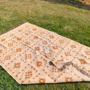 Handgewebter Kelim Teppich, Kelim Teppich, Jute Teppich, Wollteppich, Orientteppich, Gemusterter Teppich, Kelimteppich, Kelimteppich,