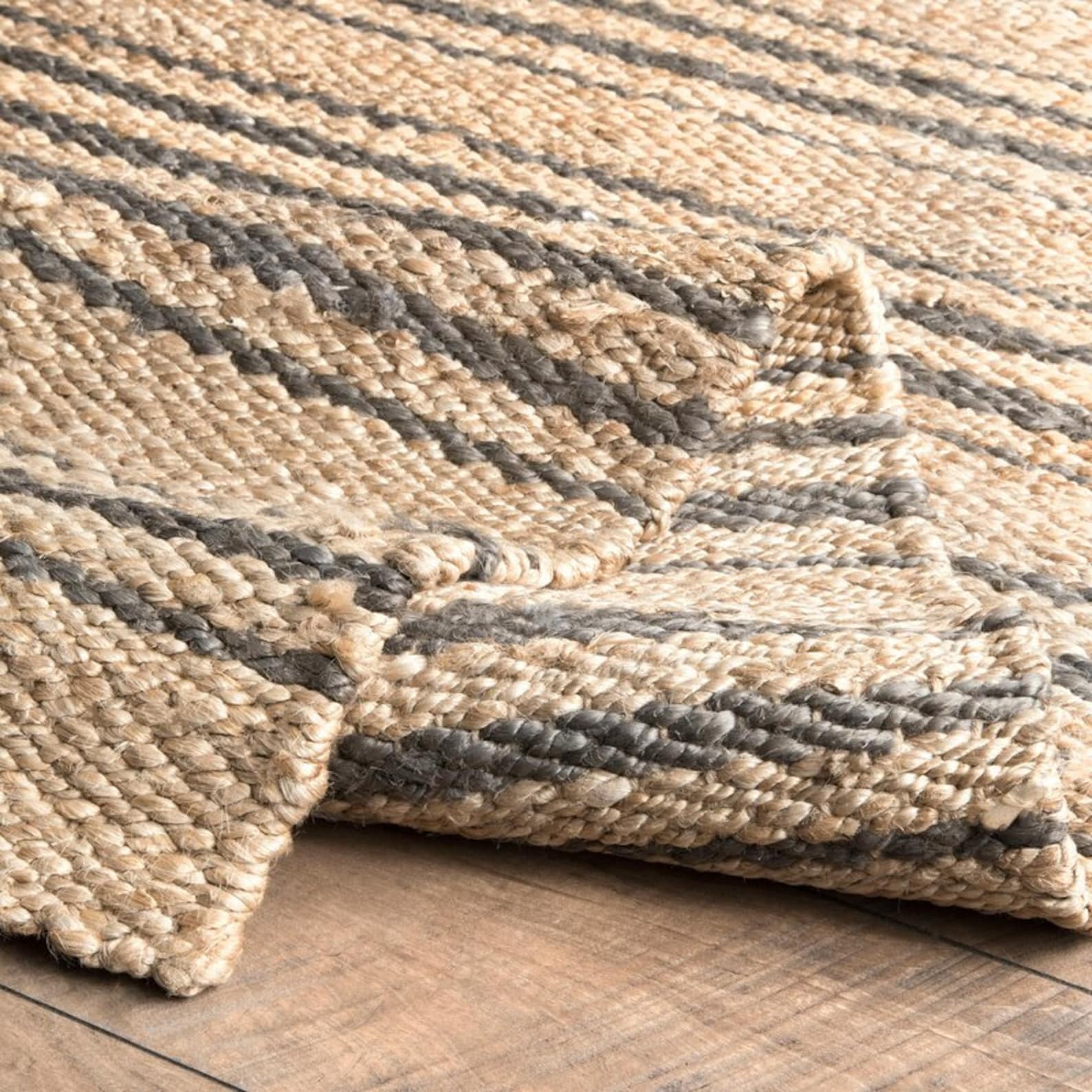 Natural With Black Striped Hemp Jute Rugs-large Area Hemp Jute - Etsy