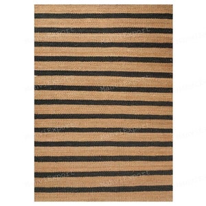 Handwoven Black and Tan Carpet