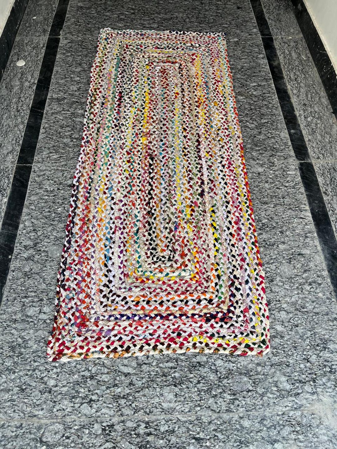 多目的ラグ　コットン　手作り hand-woven リサイクルコットンラグ｜おしゃれ 韓国インテリア 床暖房