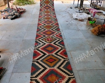 2 x 22 ft kilim rug runner, kilim rug stair runner, vintage striped kilim rug, kilim rug with white sofa,