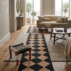 Tappeto da corridoio in iuta nera 2 x 20, 2,6 x 22, 3 x 20 piedi, tappeto da corridoio in iuta, tappeto da corridoio in iuta fatto a mano, tappeto in iuta naturale, tappeti in iuta, più iuta, tappeto da corridoio per esterni