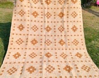 Wool Jute Kilim Rug, Handwoven Wool Jute Rug, Kilim Jute Rug, Flatweave Rug,Bohemian Rug, Indian Dhurrie Rug,Navajo Kilim Rug, Customize Rug