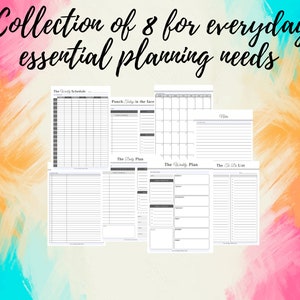 Giornaliero / Weekly Planner Collection stampabile (modificabile per il nome nell&#39;intestazione e nome società nel piè di pagina) - Download istantaneo