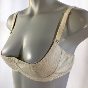 Custom made 50s 1950s 1940s pin up retro vintage lingerie cupless cupfree wirefree wireless half no cups less bullet cone cage shelf bra
