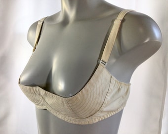 Custom made 50s 1950s 1940s pin up retro vintage lingerie cupless cupfree wirefree wireless half no cups less bullet cone cage shelf bra