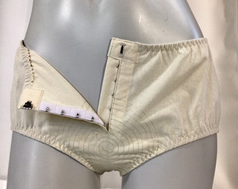 1950s Cotton Underwear, Mid-Rise Briefs with Circle Stitch