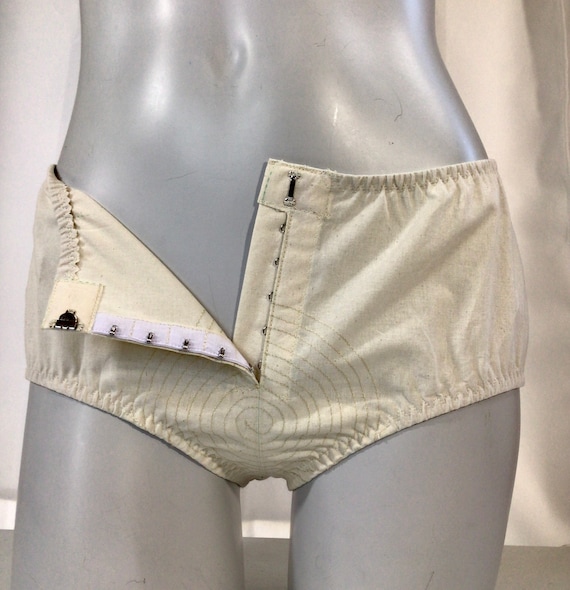 1950s 50s Retro Cotton Mid High Rise Waisted Halo Round Circle Stitched  Cone Bullet Front Open Undy Bikini Briefs Panty Underpants Underwear -   Canada
