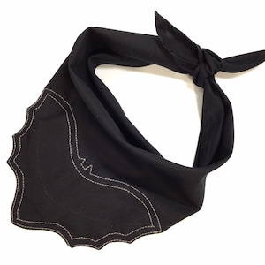 Gothic Bat Wing Bandana: Alt Witch Cotton Scarf