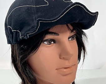 Gothic Alternative Bat Wing Baseball Cap • Foldable Brim, Dark Goth Alt Streetwear