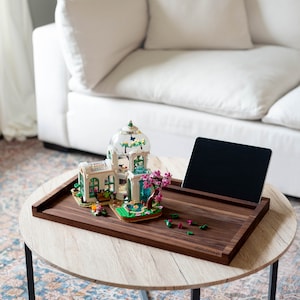 Black Walnut Lego® Workstation: Building Tray with Device Slot