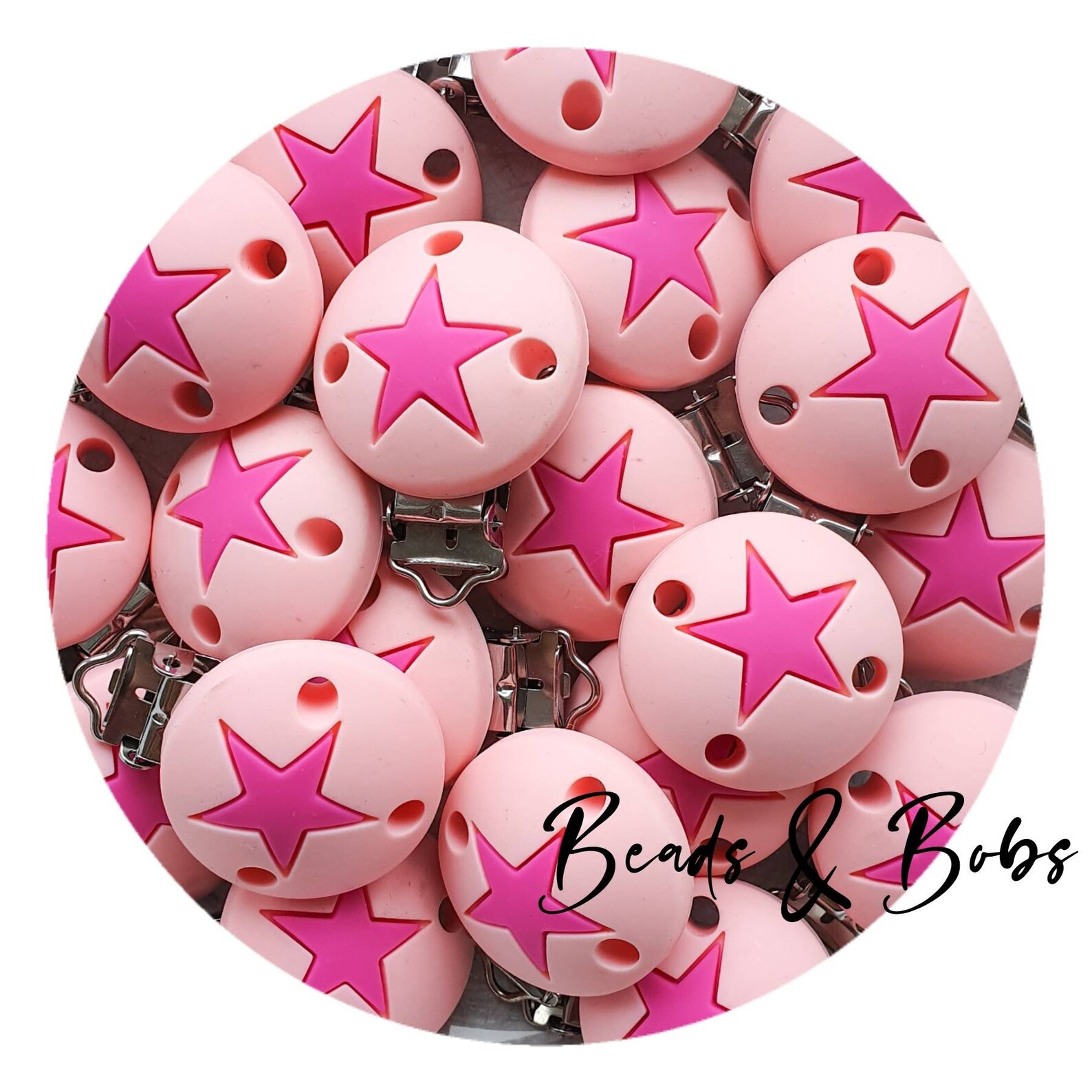 Silicone Star Clips for Jewellery and Craft Projects Pink Etsy UK