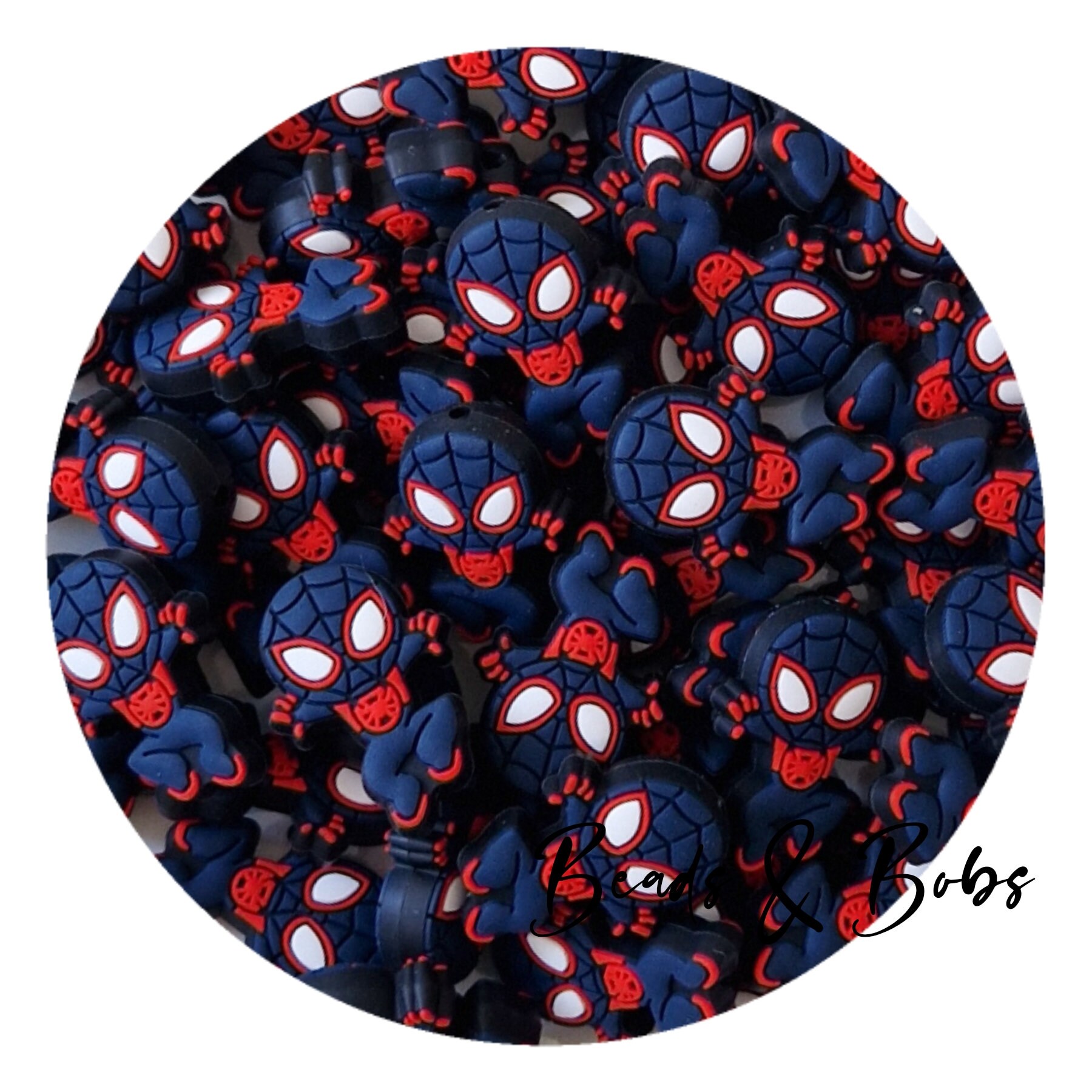 BULK 2-10 pezzi Spedizione GRATUITA disponibile vedi descrizione, perline in silicone Super Hero per gioielli e progetti artigianali