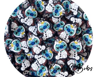 BULK 2-10 Pieces Silicone Christmas Snowman Blue Guy Beads for jewellery and craft projects, focal, diy pens, keychains