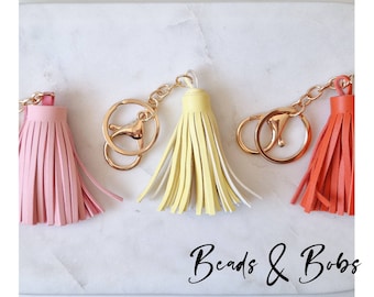 PU Faux Leather Key Chain tassel for jewellery and craft projects