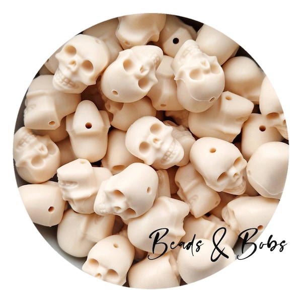 BULK 2-10 Pieces Silicone Halloween Skull Beads for jewellery and craft projects - Navajo