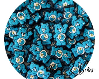 BULK 2-10 Pieces Silicone Bear Beads for jewellery and craft projects - Turquoise