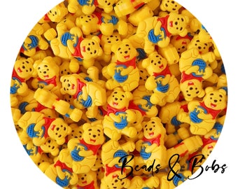 BULK 2-10 Pieces Silicone Hunny Bear beads for jewellery and craft projects