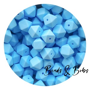 Lote de 5-30 cuentas hexagonales de silicona de 14 mm. Envío GRATUITO disponible. Ver descripción. Para proyectos de joyería y manualidades. - Bluebell.
