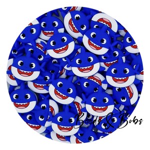 BULK 2-10 Silicone Shark Beads for jewellery and craft projects 